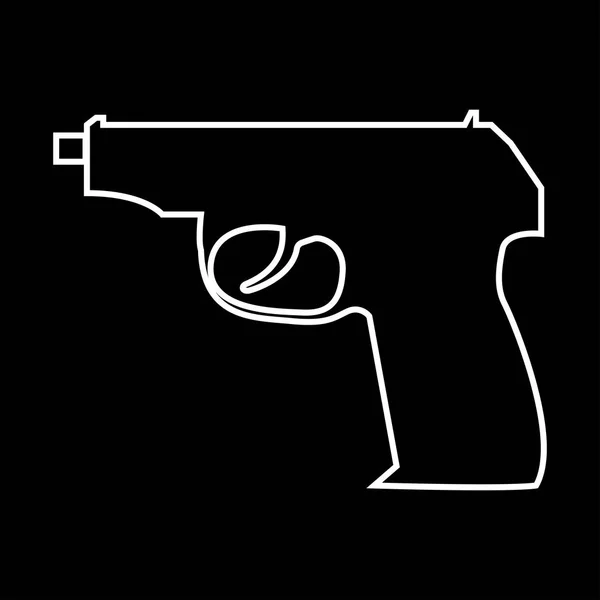 Handpistool is het pictogram . — Stockvector