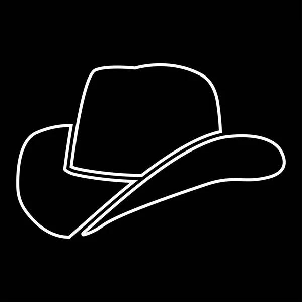 Chapéu de cowboy é ícone  . — Vetor de Stock