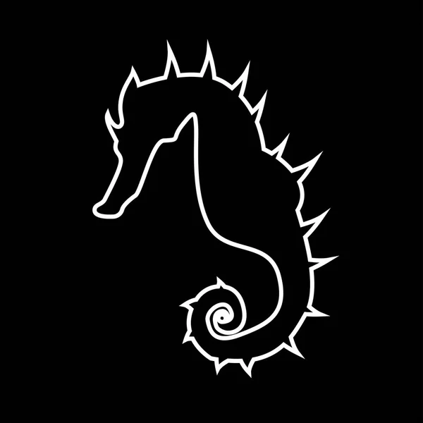 Seahorse je ikona . — Stockový vektor