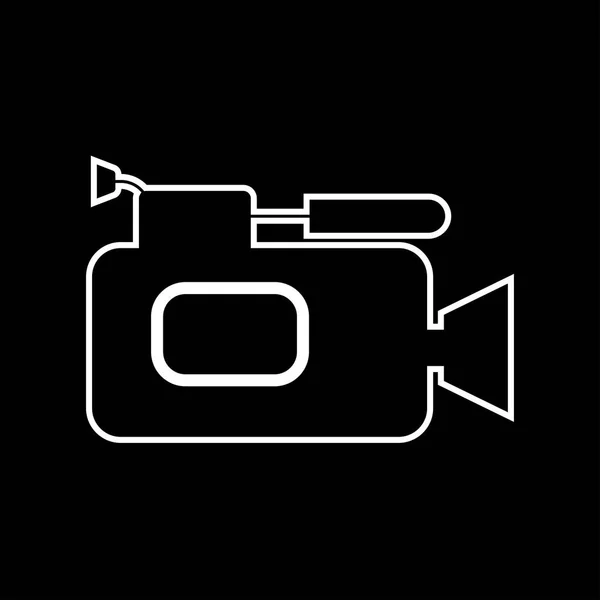 Videocamera is het pictogram . — Stockvector