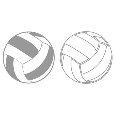 Siyah simgedir voleybol topu .