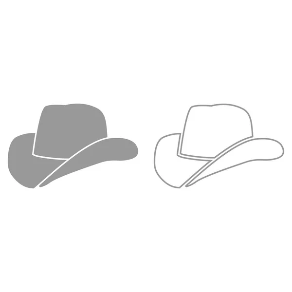 Kovboy şapkası siyah simgesidir . — Stok Vektör