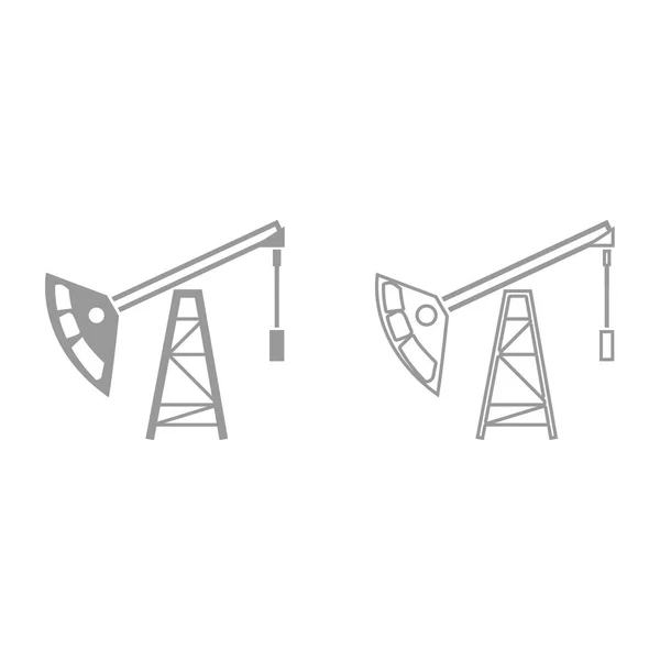 Siyah simgedir petrol sondaj platformu . — Stok Vektör