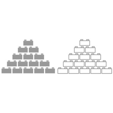 Yapı taşı siyah simgesidir .