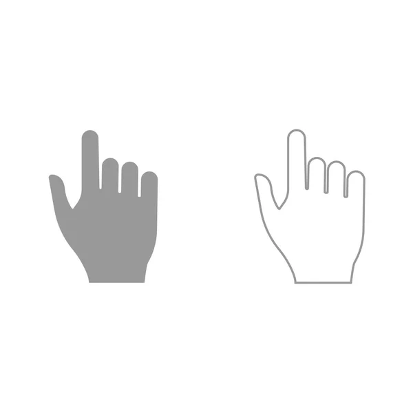 Señalando la mano es el icono negro  . — Vector de stock