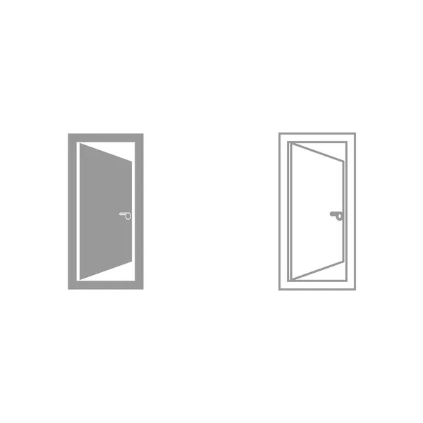 Двері це чорна ікона  . — стоковий вектор