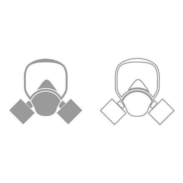 Gas mask it is black icon .