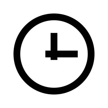 Saat siyah simgesi .