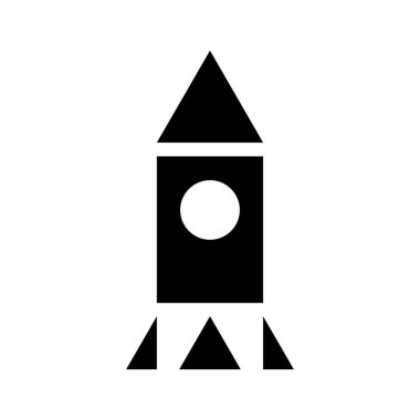 Roket siyah simgesi .