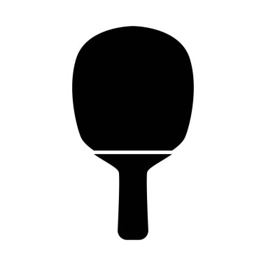 Roket bir Masa Tenisi siyah simgesinin .