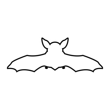 Siyah simgedir gece yarasa .