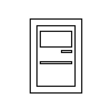 Siyah simgedir hizmet terminal .