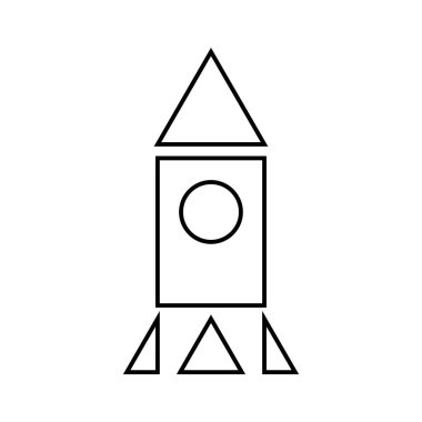 Siyah simgedir roket .