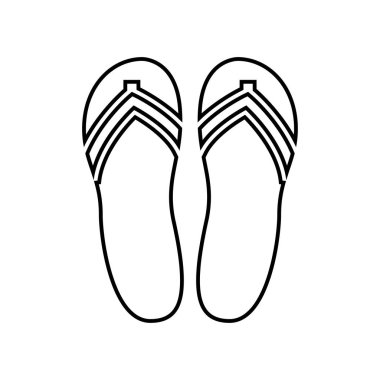 Siyah simgedir plaj terlikleri .