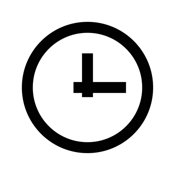 Uhr schwarzes Symbol . — Stockvektor