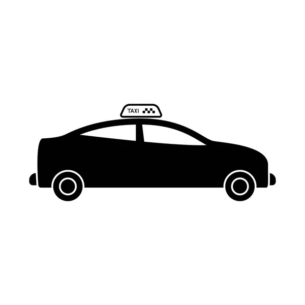 Taxi icono negro  . — Archivo Imágenes Vectoriales