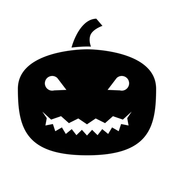 Horreur citrouille icône noire  . — Image vectorielle