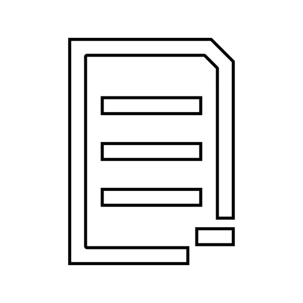 Substrato da folha de documento é ícone preto  . — Vetor de Stock