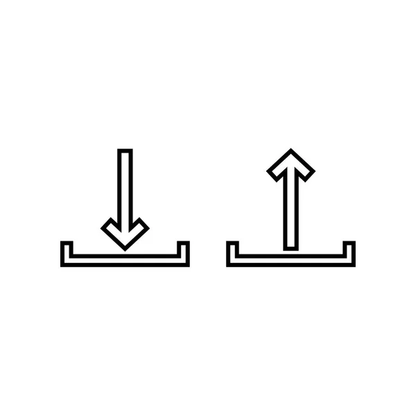 标志上传和下载它是黑色的图标 . — 图库矢量图片