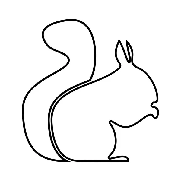 Écureuil c'est icône noire  . — Image vectorielle