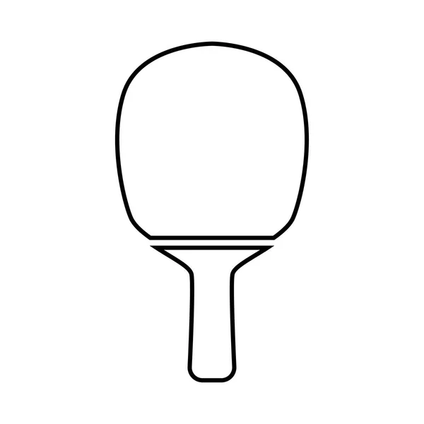 Raket van een Tafeltennis is het zwarte pictogram . — Stockvector