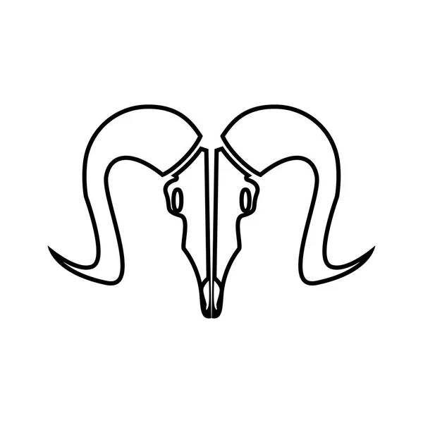 Cabeça de cabra crânio é ícone preto  . —  Vetores de Stock