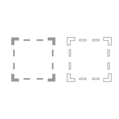 Kırpma gri Icon set .