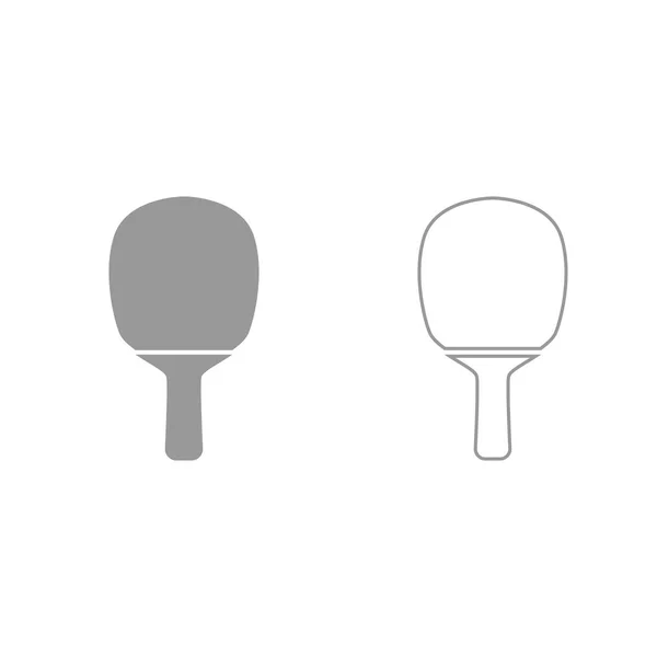 Cohete de un icono de juego de tenis de mesa gris  . — Archivo Imágenes Vectoriales