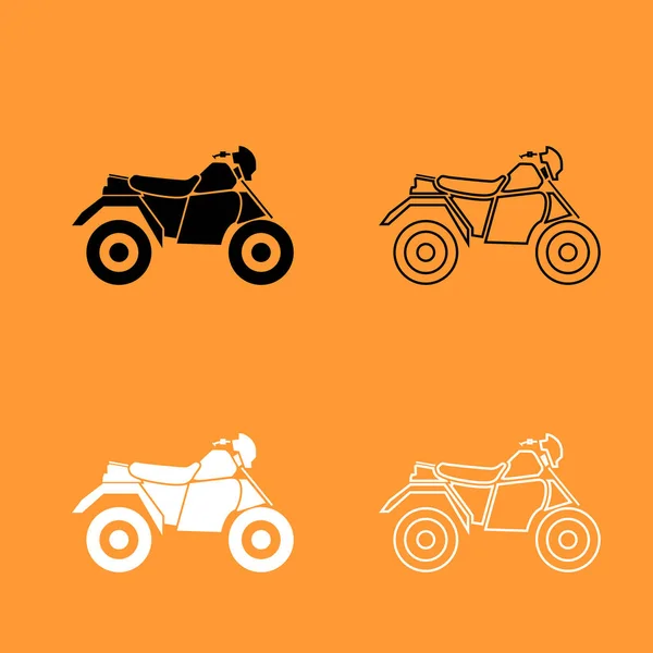 Motocicleta ATV em quatro rodas ícone  . — Vetor de Stock
