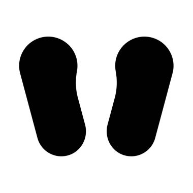 Bebek ayak izi ayakkabı siyah simge yoktur .