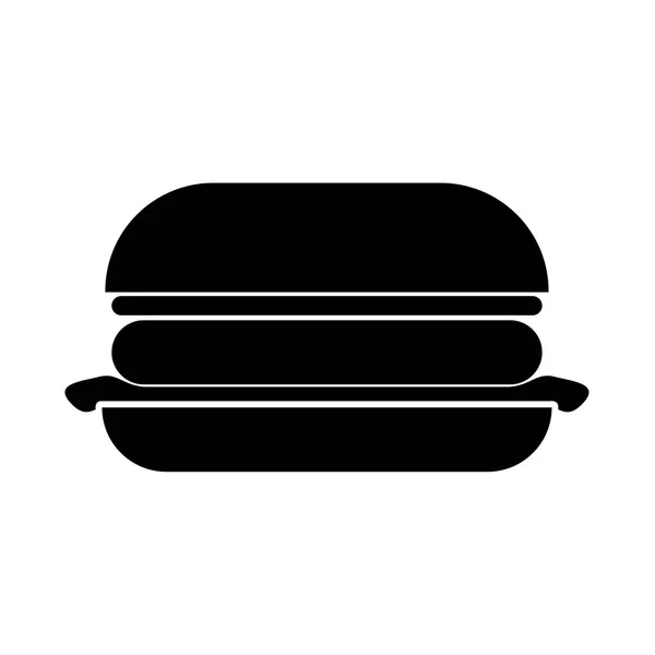 Бургер это черный значок  . — стоковый вектор