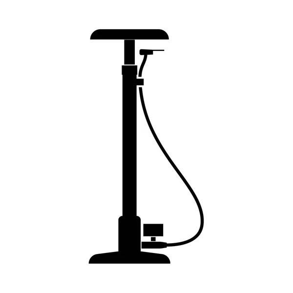Pompe à vélo c'est icône noire  . — Image vectorielle