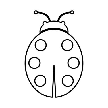 Siyah simgedir uğur böceği .