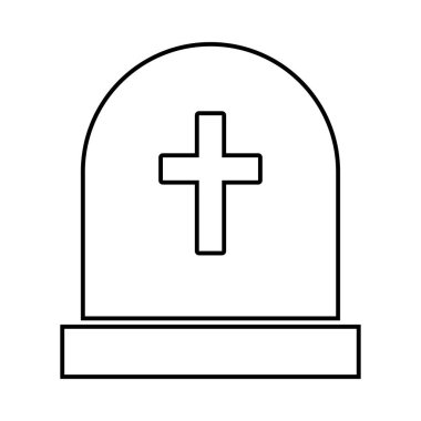 Siyah simgedir mezar taşı .