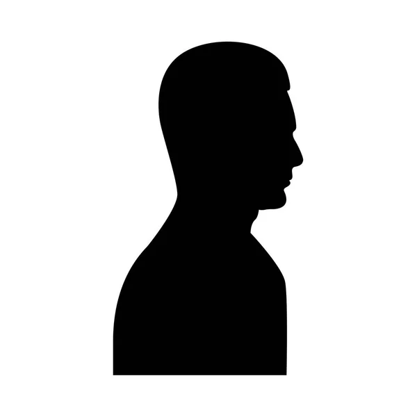 Profil vue de côté portrait c'est icône noire  . — Image vectorielle