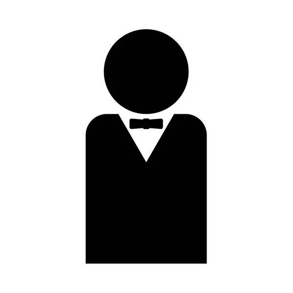 Чоловік з краваткою це чорна іконка  . — стоковий вектор