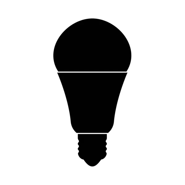 Lâmpada LED é ícone preto  . — Vetor de Stock