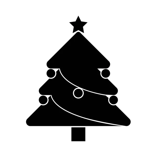 Arbre de Noël c'est icône noire  . — Image vectorielle