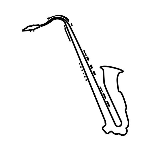 Saxofón es el icono negro  . — Archivo Imágenes Vectoriales