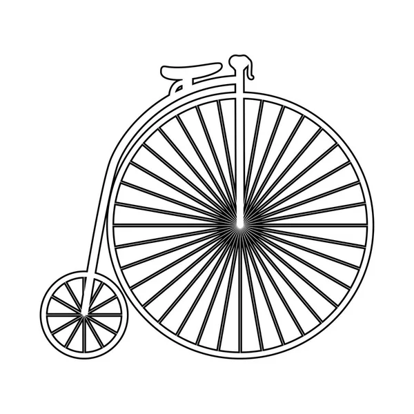 复古自行车是黑色的图标 . — 图库矢量图片