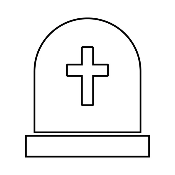 Piedra de la tumba es el icono negro  . — Archivo Imágenes Vectoriales