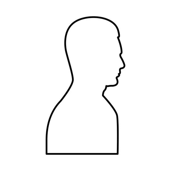 Profil vue de côté portrait c'est icône noire  . — Image vectorielle