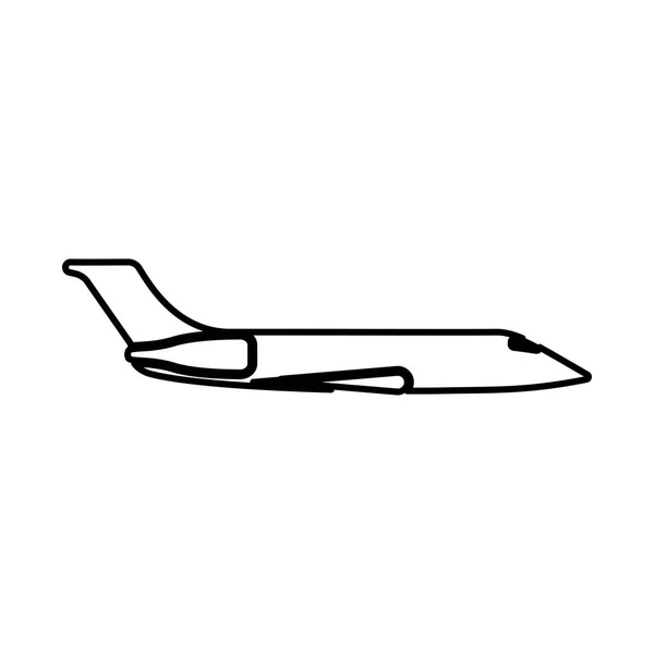 Avión privado es icono negro  . — Archivo Imágenes Vectoriales