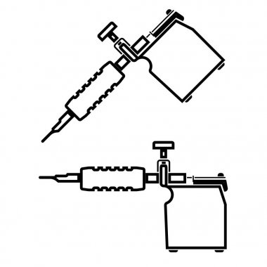 Siyah simgedir makineleri dövme .