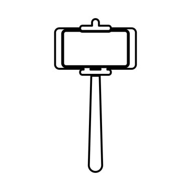 Çubuk sahibi selfie için siyah simge yoktur .