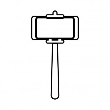 Çubuk sahibi selfie için siyah simge yoktur .