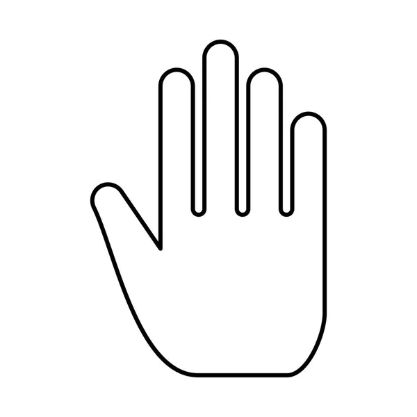 Ouvrez la main humaine c'est icône noire  . — Image vectorielle