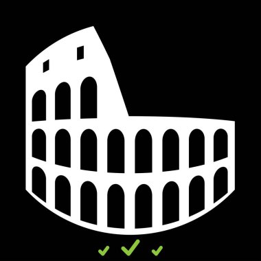 Beyaz simgedir coliseum .