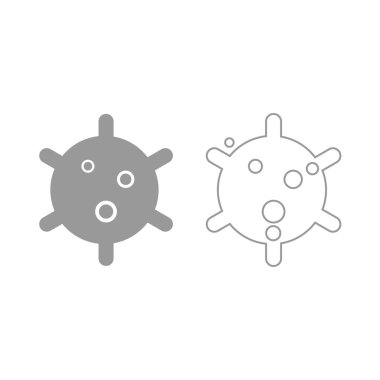 Virüs simgesi. Gri ayarla .