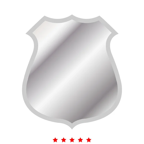 Icône de badge de police. Style plat — Image vectorielle